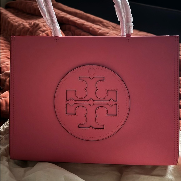 Tory Burch Watermelon Pink Ella BIO Small Tote